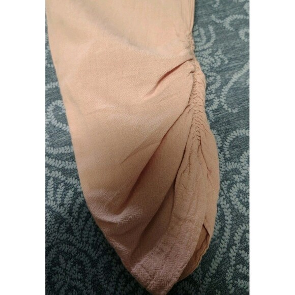 Soft Surroundings Dress Size M Pink Hi-Low Buttons Embroidery Midi Cotton - Picture 2 of 14